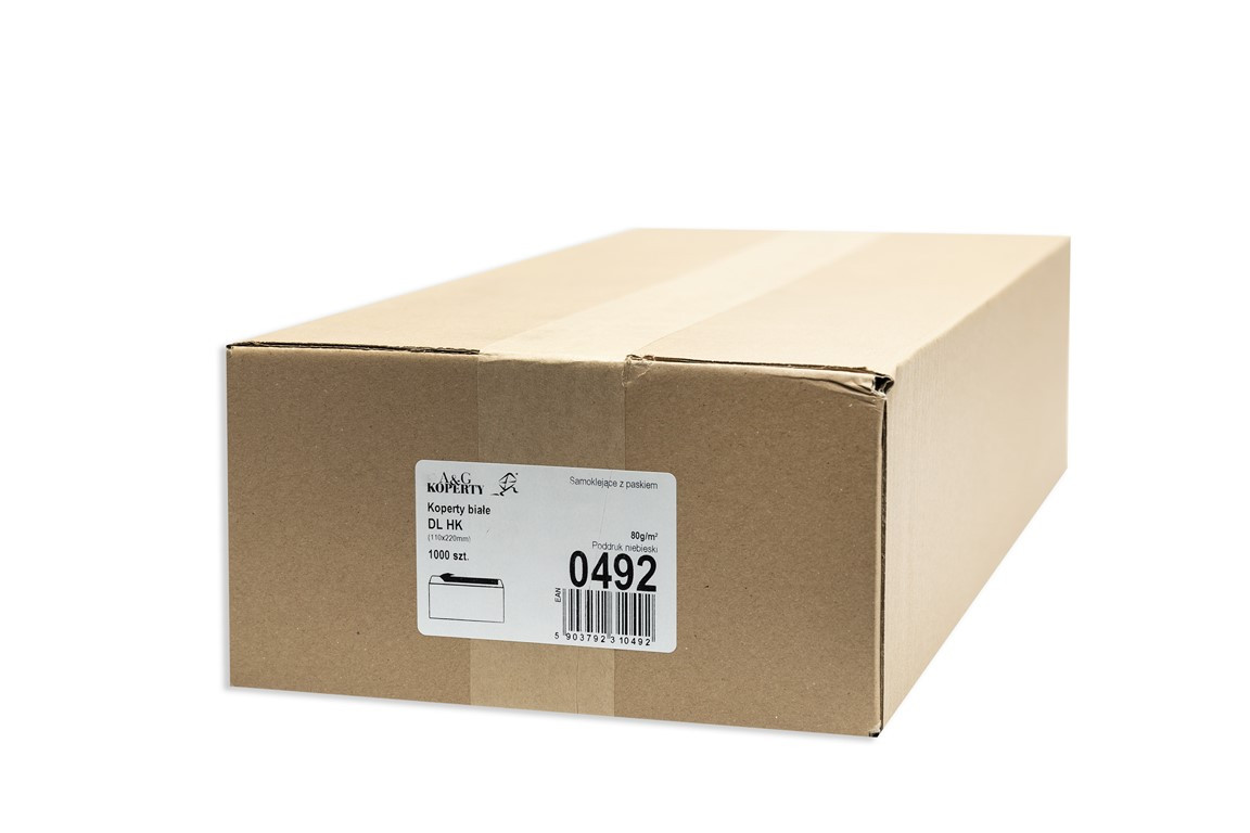 Koperta DL/1000szt. biała HK